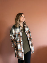 Load image into Gallery viewer, Oversized Rust + Olive Flannel
