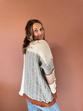 Load image into Gallery viewer, really jolly color block sweater cardigan

