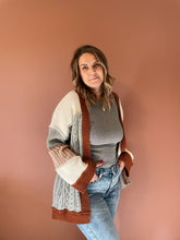 Load image into Gallery viewer, really jolly color block sweater cardigan
